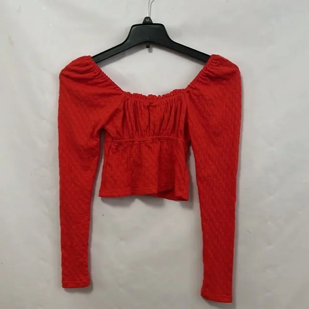 FREE PEOPLE ANTHROPOLOGIE LADY BUG LONG‎ SLEEVE SHIRT SIZE XS